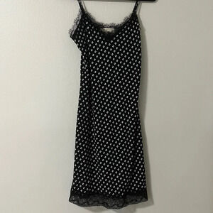 MICHAEL KORS Polka dot and lace slip dress size medium party luxury minidress